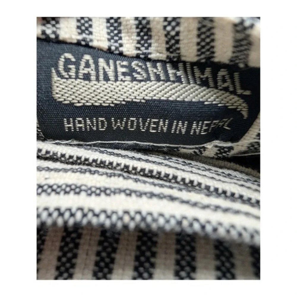 GANESHHIMAL Hand Woven Crossbody Bag Black Recycled Unique One of a Kind‎